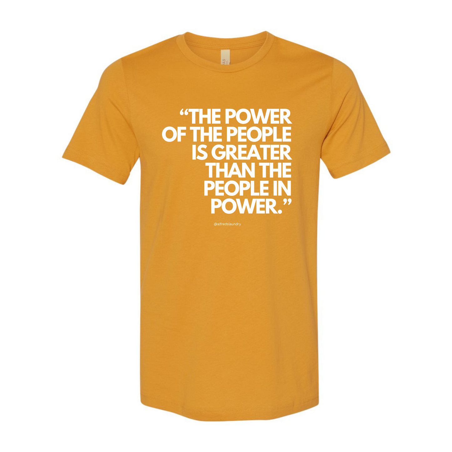 "The Power of the People is Greater Than the People in Power." - T-shirt