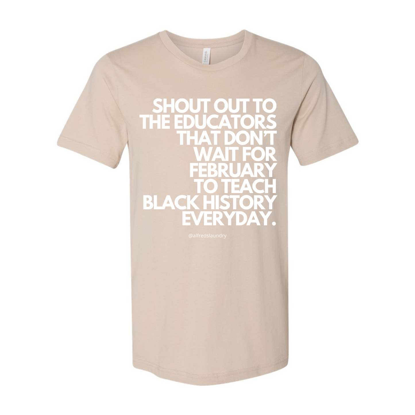 "Shout Out To The Educators That Don't Wait For February To Teach Black History" - T-shirt